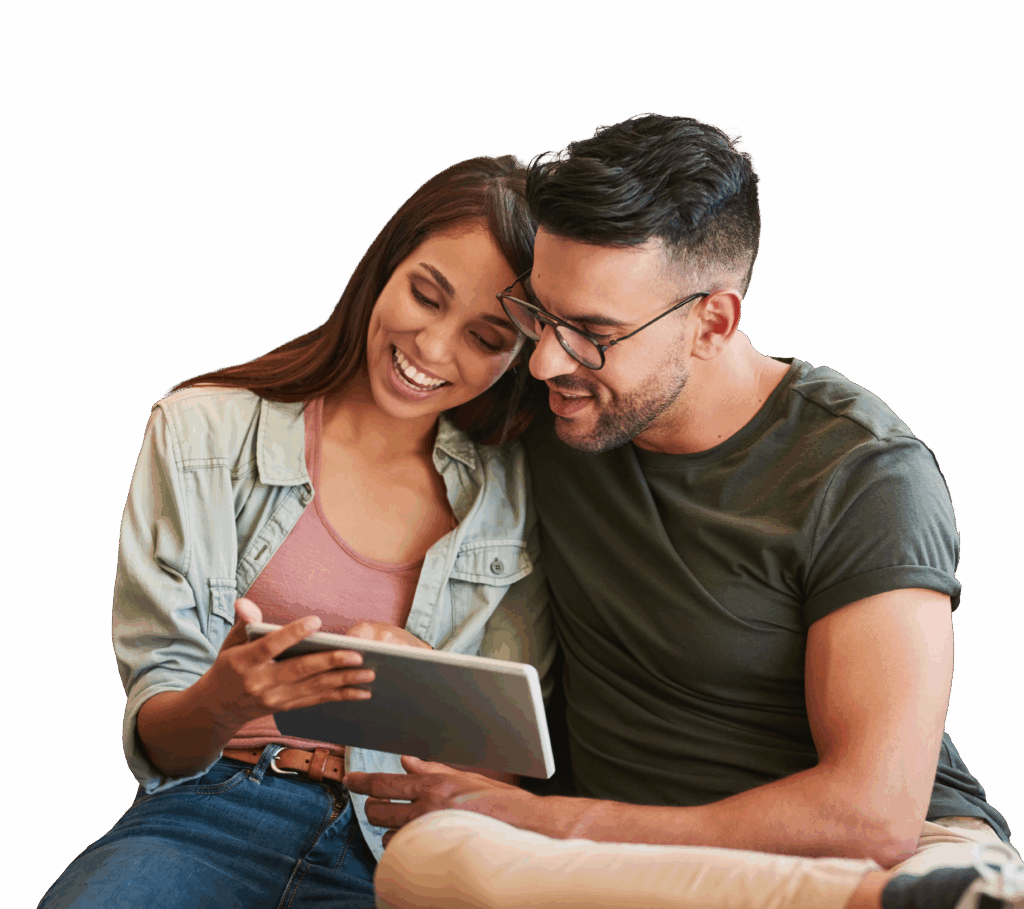 couple looking for a mortgage program